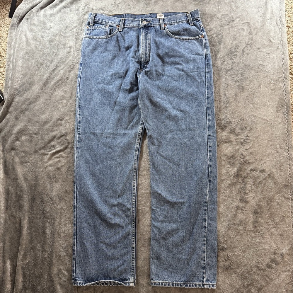 Vintage Levi's 505 Jeans Mens 36X30 Light Wash Regular Fit 90s Grunge Baggy